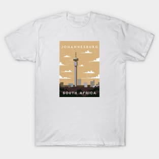 Johannesburg, South Africa. Retro travel poster T-Shirt